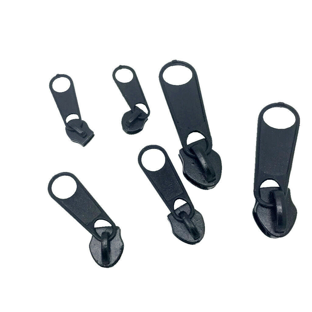 6x Fix Zipper Puller Zip Slider Repair Kit Removable Rescue Replacement Head