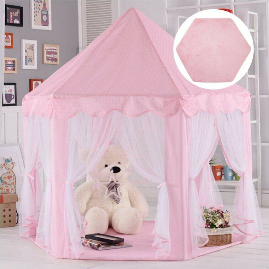 Hexagonal Child Castle Play Tent Carpet Bedroom Floor Pillow