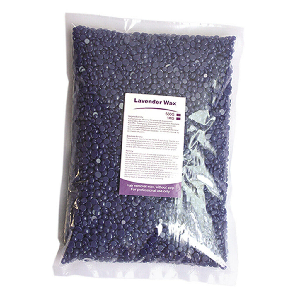 2Packs 1000g Hard Wax Beans Hair Removal Depilatory Chest Bikini Legs Waxing