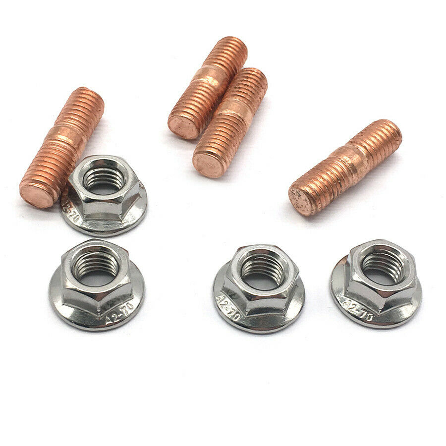 M10 x 1.5 Turbo Stud Screw Kit Flange Nuts for T3 T4 T5 T6 Turbocharger Set of 4