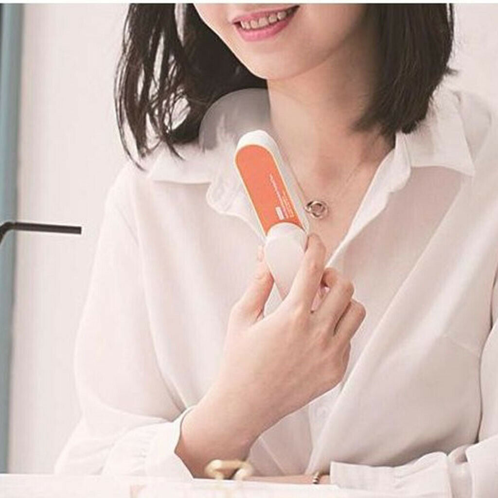 Summer Handheld Mini Folding Fan USB Rechargeable Small Personal Fan Orange