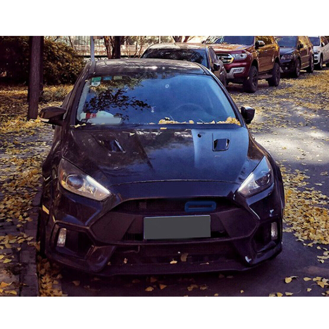 1pcs Blue Air Intake Mouth Tuyere fit for Ford Focus MK3.5 Hatchback Sedan 15-18