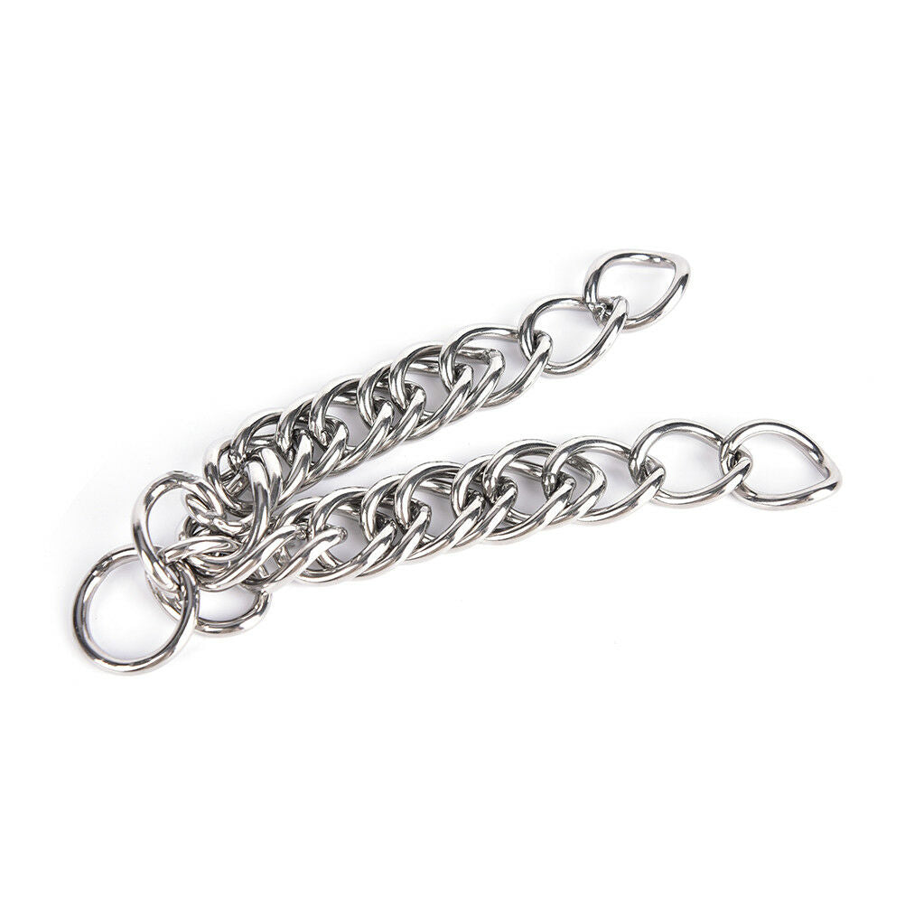 1pc stainless steel double link curb chain for horse bits pet Tt
