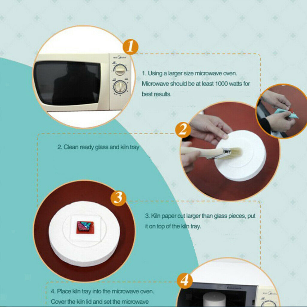 Pro Microwave Kiln Kit Set For Fusing Glass Jewelry Tool DIY Neckalce Pendant