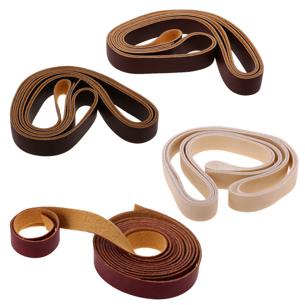 4-Piece Mixed 10 Meters Each DIY Leather Crafts Strips Strap 15mm