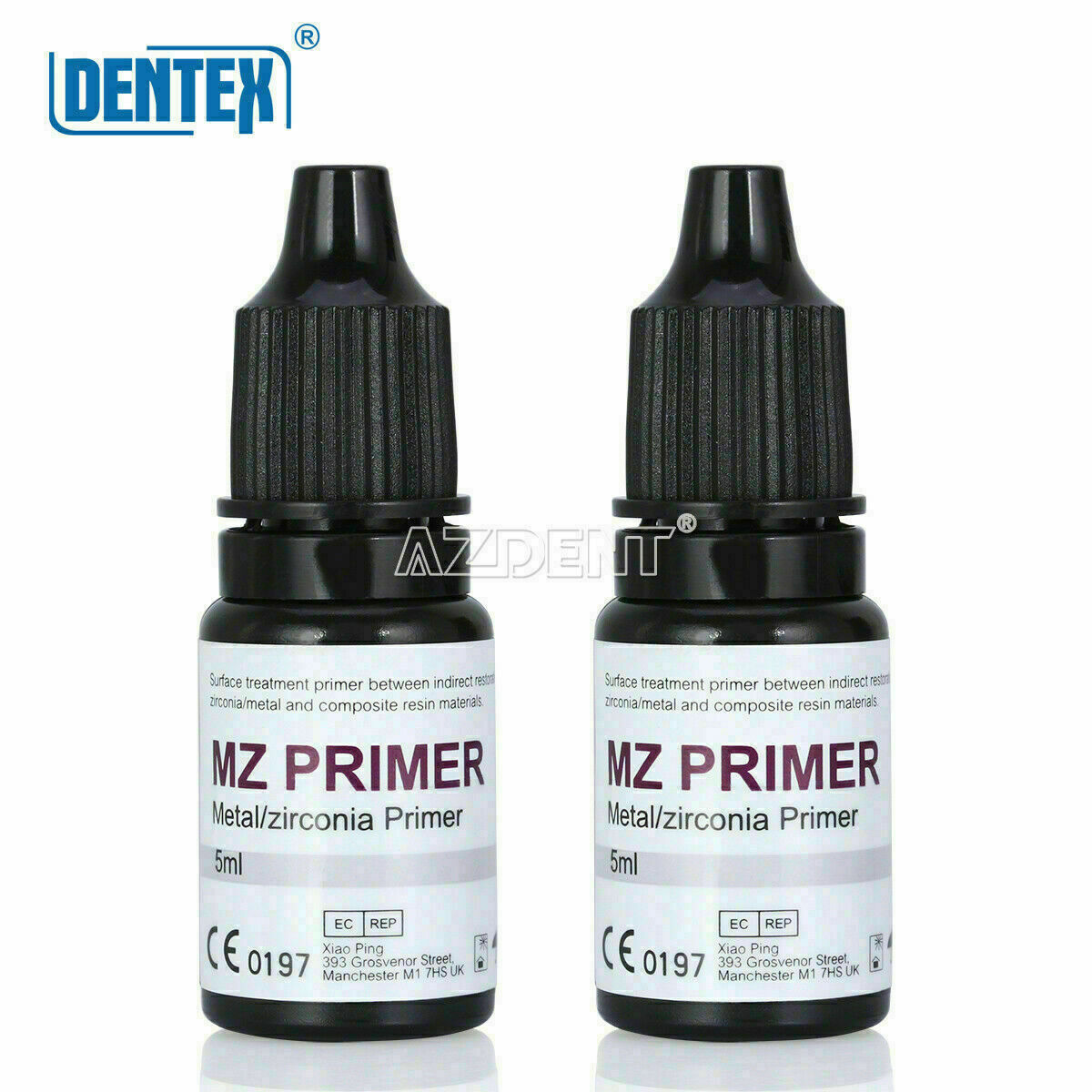 5Bottle DENTEX Dental Composite to Bond & Repair MZ Primer Metal Zirconia Primer