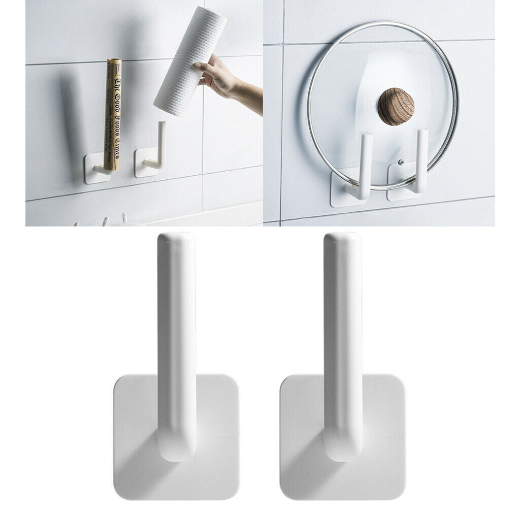 1 Pair Toilet Paper Roll Holder Kitchen Towel Hanger Tea Mug Organizer