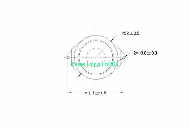 2pcs 52MM 4Ohm 4Ω 3W Full-range speaker Loudspeaker HiFi audio part Rubber edge