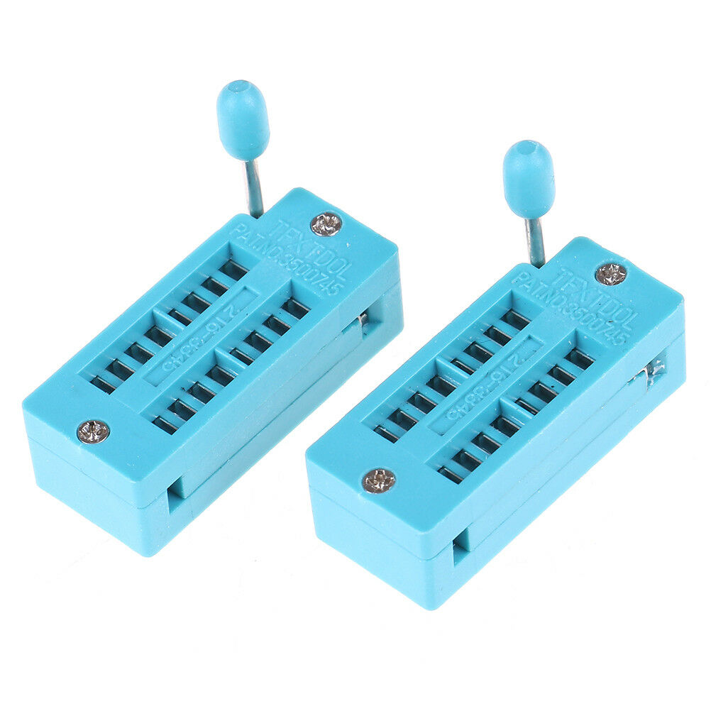 2Pcs 16P Pin 2.54mm green DIP test universal ZIF IC socket welding typ.l8