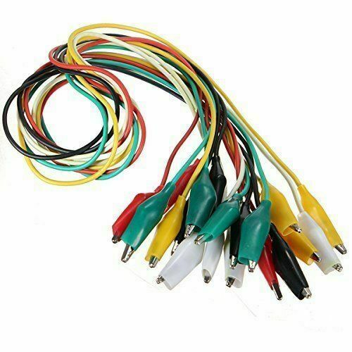 10Pcs Wire Parts Alligator Clip Cable Double-Ended Alligator Jumper Test Leads