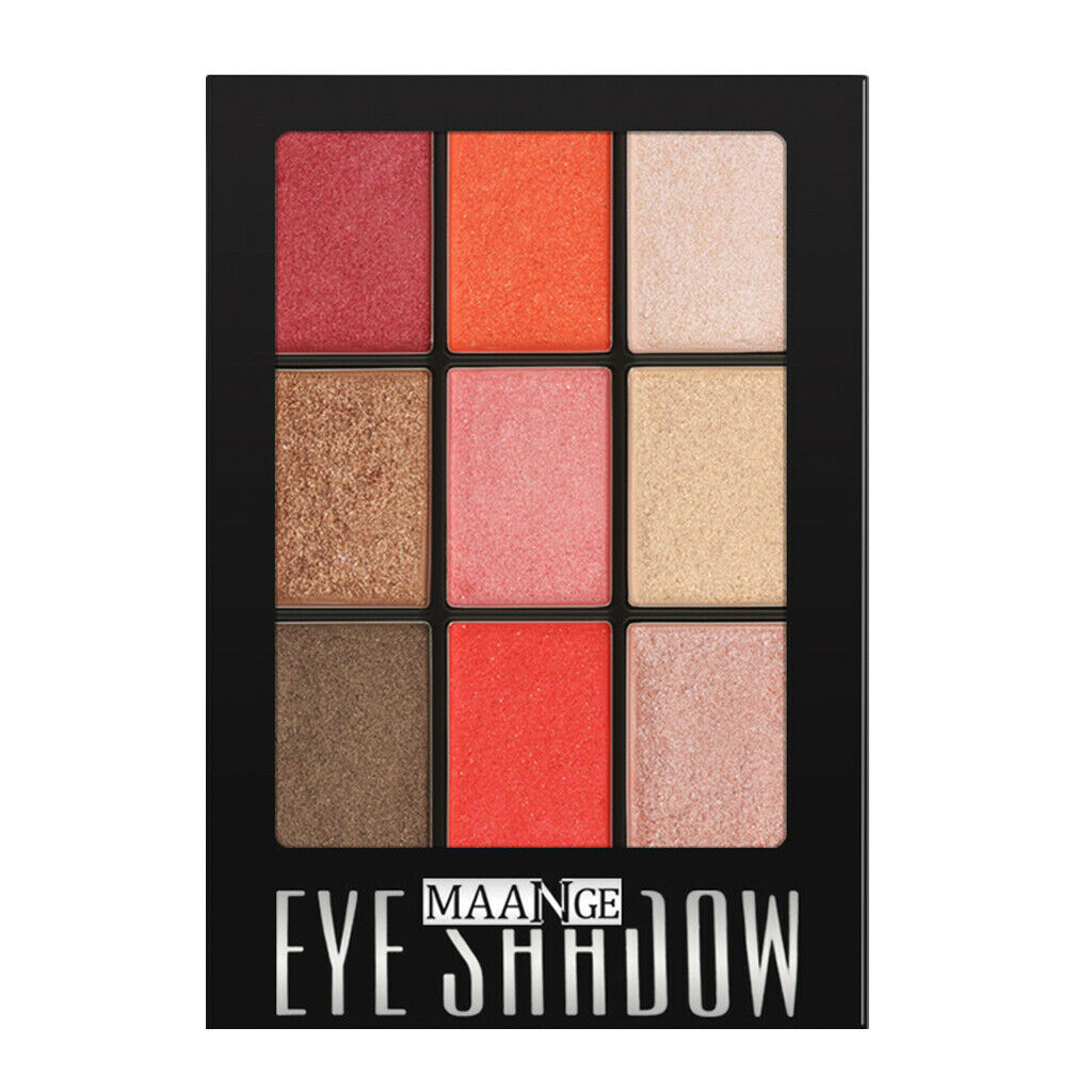 9 Colors Glitter Shimmer Eyshadow Makeup Palette Beauty Eyes Matte Set Fresh