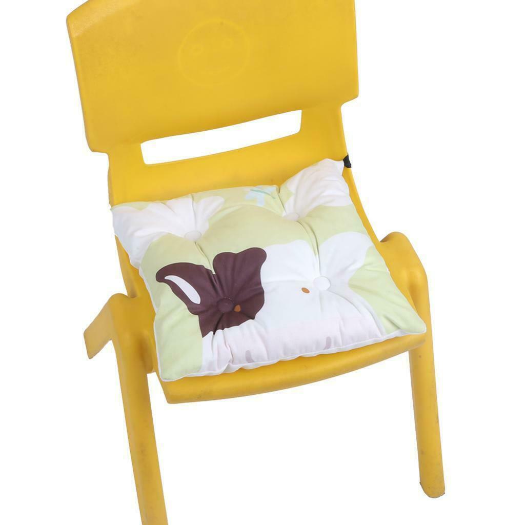 Square Cow Baby Children Chair Cushion Pads with Strap 40x40cm