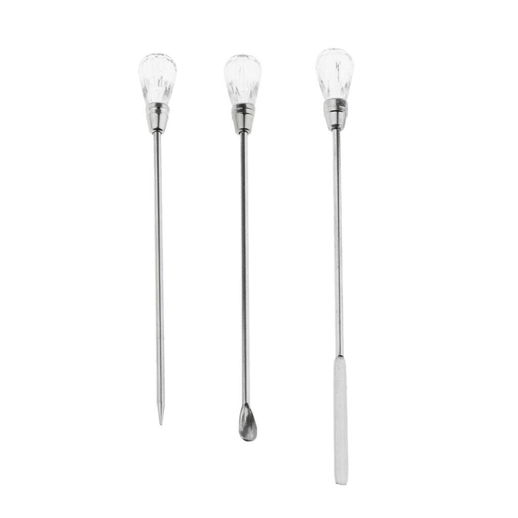3Pcs Nail Art Stirring Rod /Stirring Mixing Picker /Eyebrow Pigment Rod