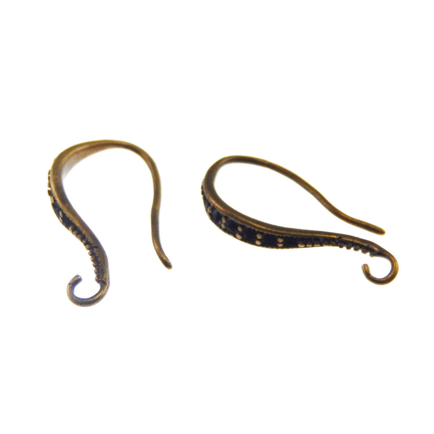 10 pcs Retro Bronzed French Ear Wires Brass Earring Hooks DIY Jewelry Making