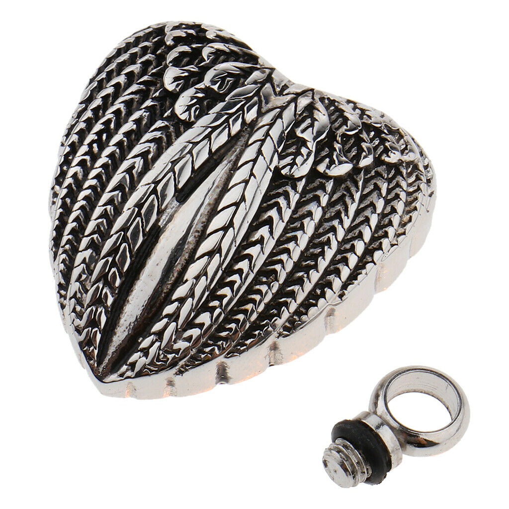 Metal Heart Ashes Urn Pendant Mini Keepsake Memorial Locket Mini Funnel