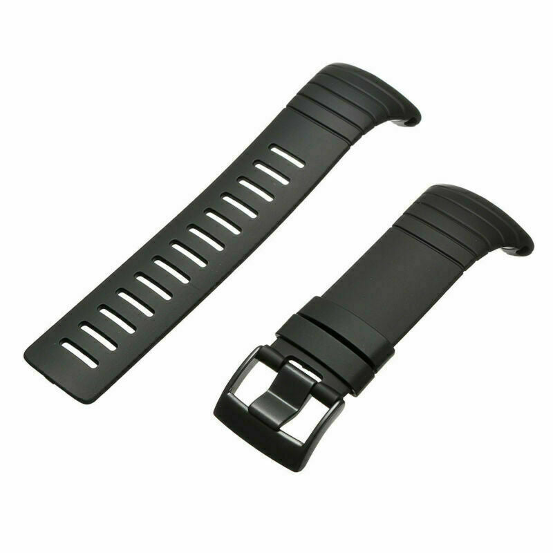 Outdoor Black Silicone Watch Strap Wristband Replacement + Clasp For Suunto Core