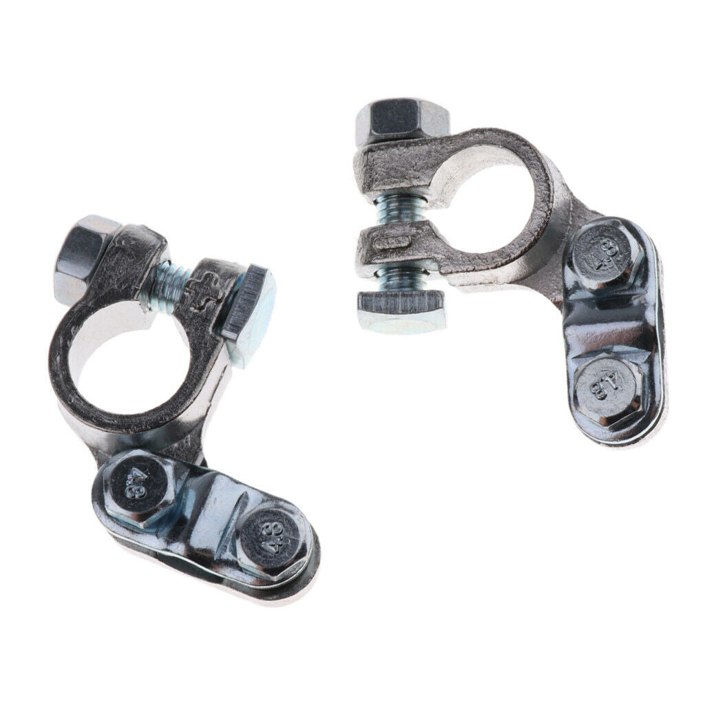 2pcs Brass Positive Negative Car Battery Terminal Clamp Clip Connector
