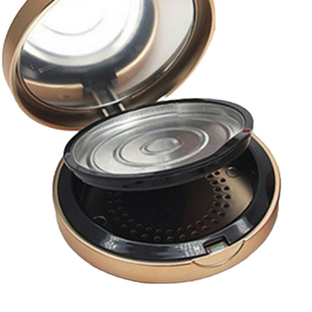 Empty Face Powder Blusher Makeup Cosmetic Storage Container Case Double Tier