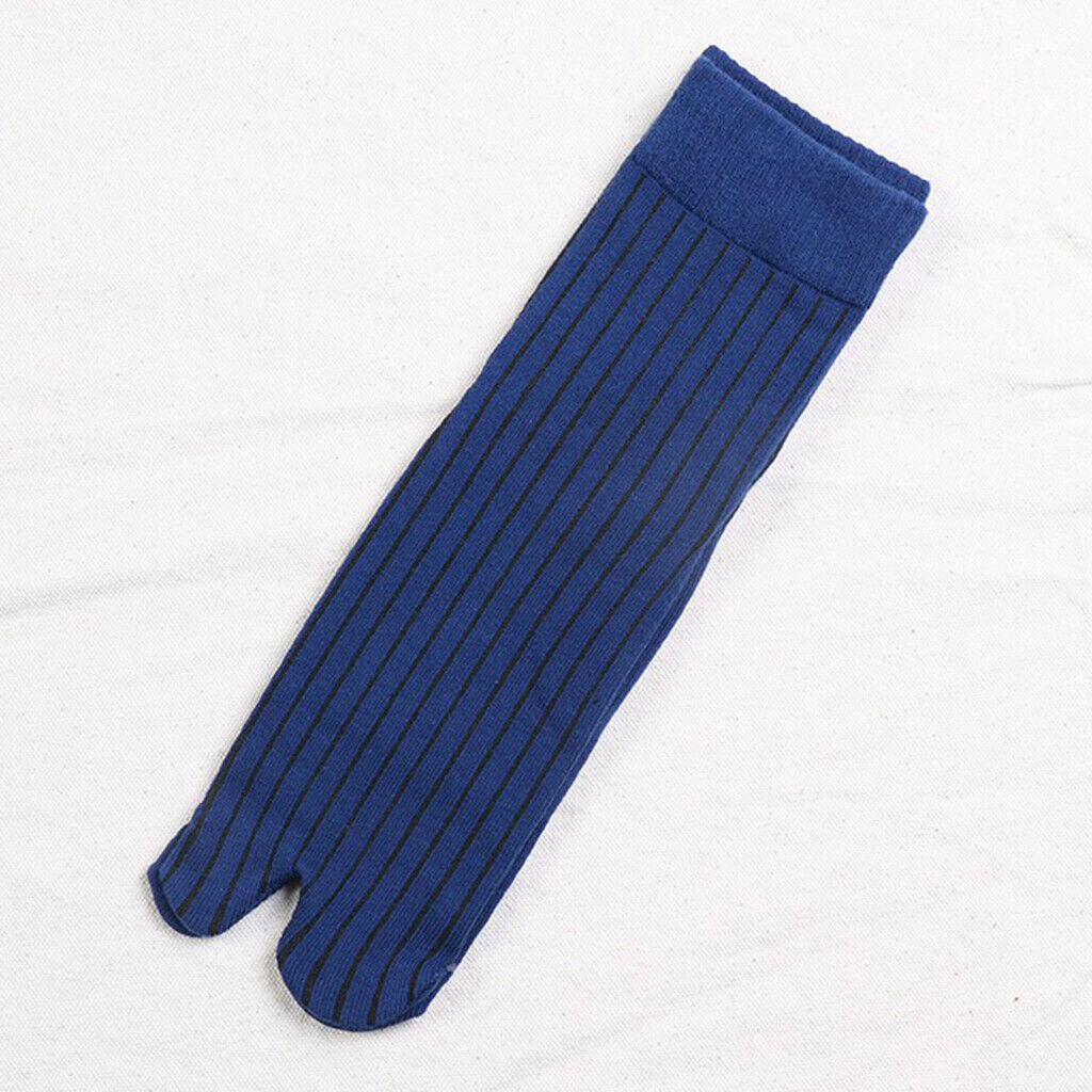 5 Pairs Stretchy Pure Cotton Ankle 2 Toe Socks Stripes Tabi Socks Breathable