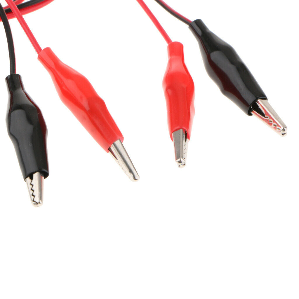 Alligator Clips to USB Male + Female Test Lead Adapter Cable 53cm (pack of 2)