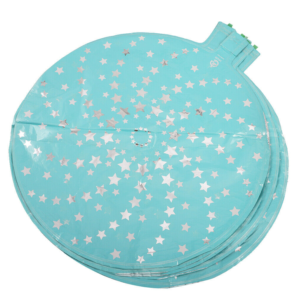 10pcs Round Foil Balloons w/ Star Decoration Wedding Birthday Supplier Blue