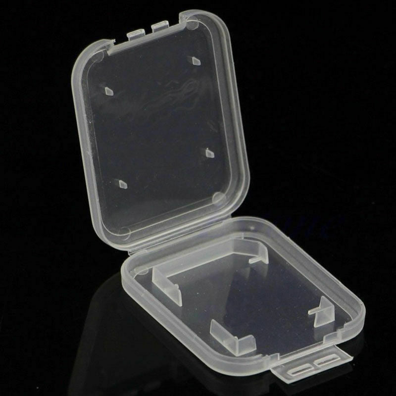 10pcs Transparent Standard SD SDHC Memory Card Case Holder Box Storage Useful