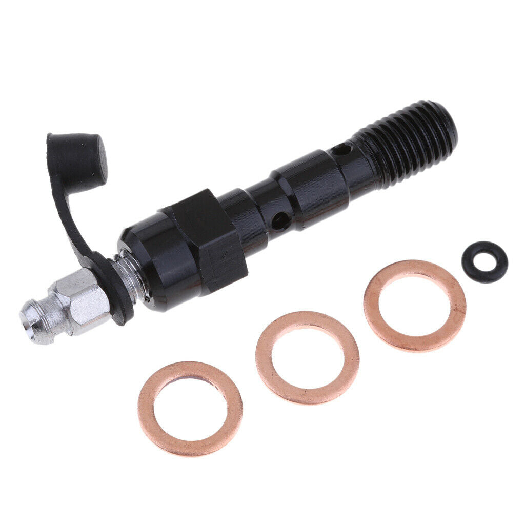2pcs Motorcycle Brake Caliper Banjo Bolt & Bleed Nipple/Screw M10 x 1.25mm