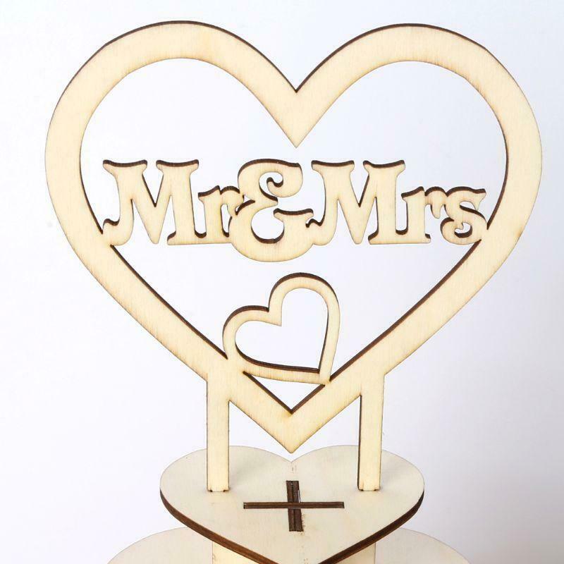 7 Tiers Heart Shape Personalised Mr & Mrs Rocher Pyramid Wedding Chocolate Candy