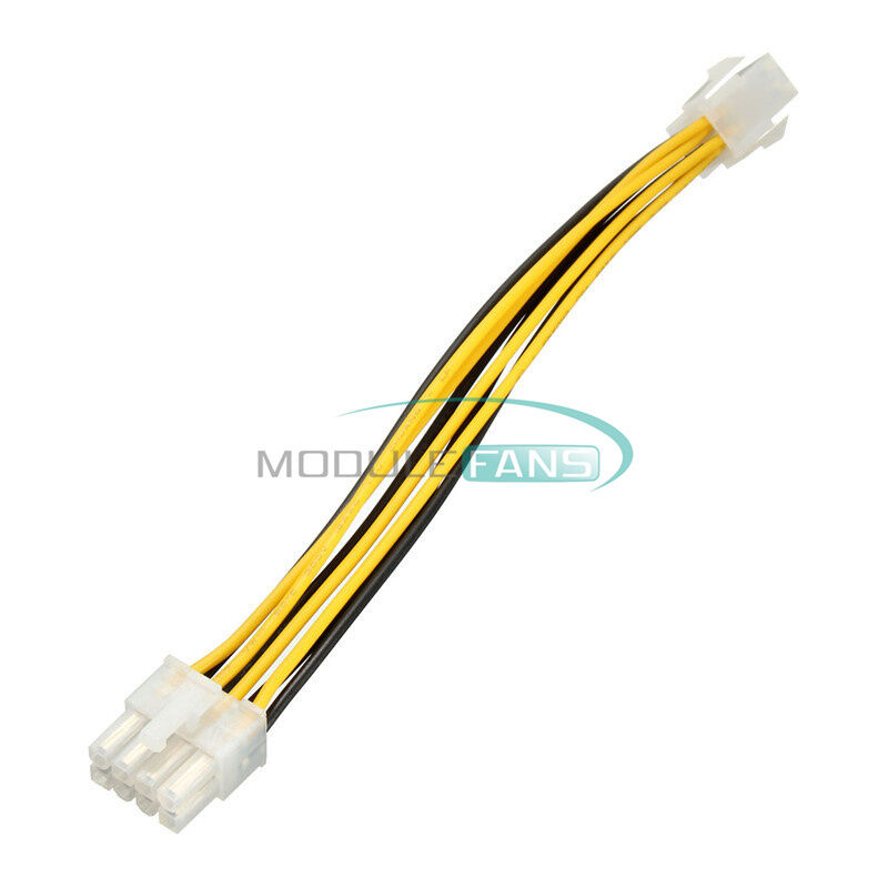20cm 4 Female pin P4 to 8 Male pin ATX EPS 12v Power Adapter PCIe Cable 7.8inch