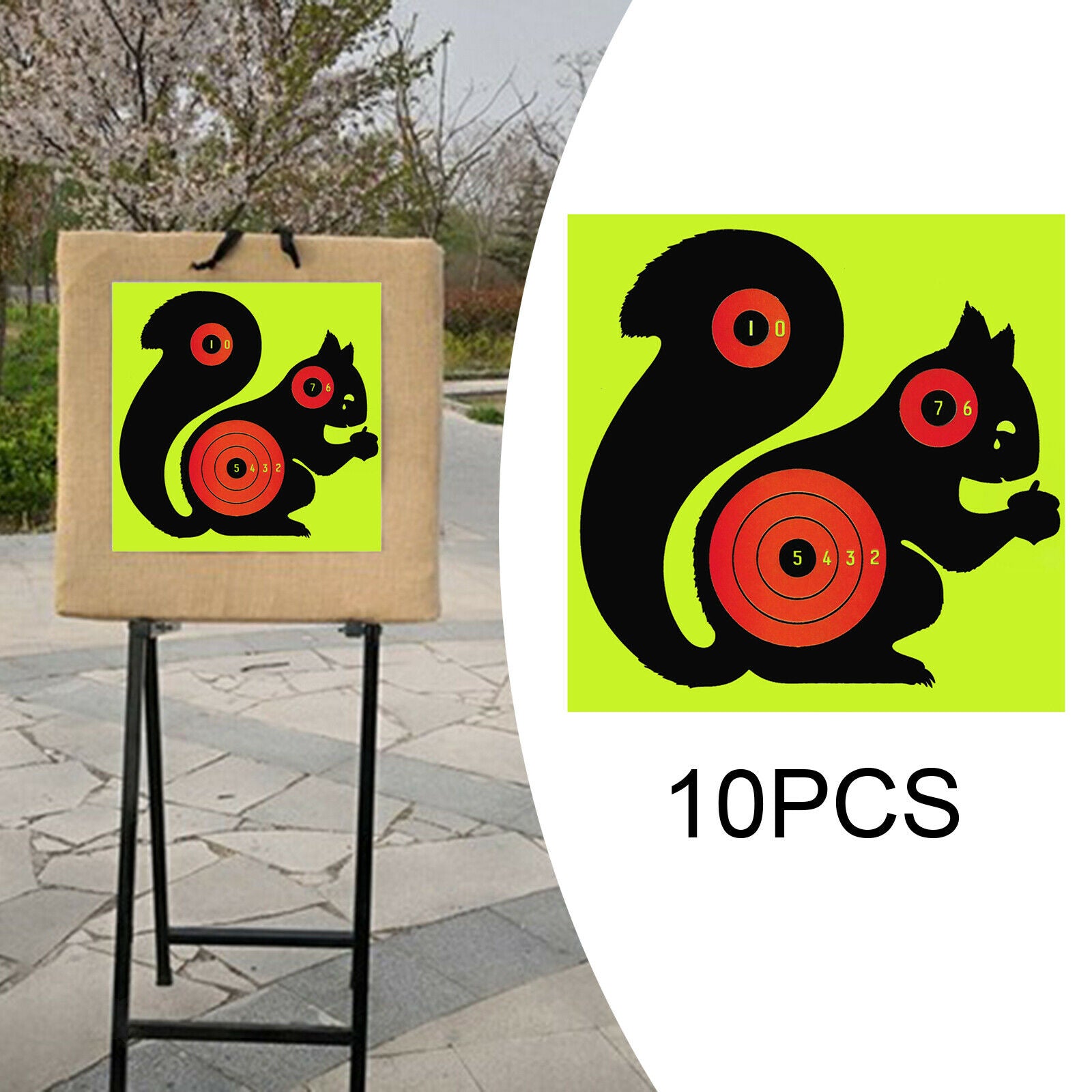 10Pack Shooting Paper Target Face Stickers Adhesive Splatter Targets Sheets