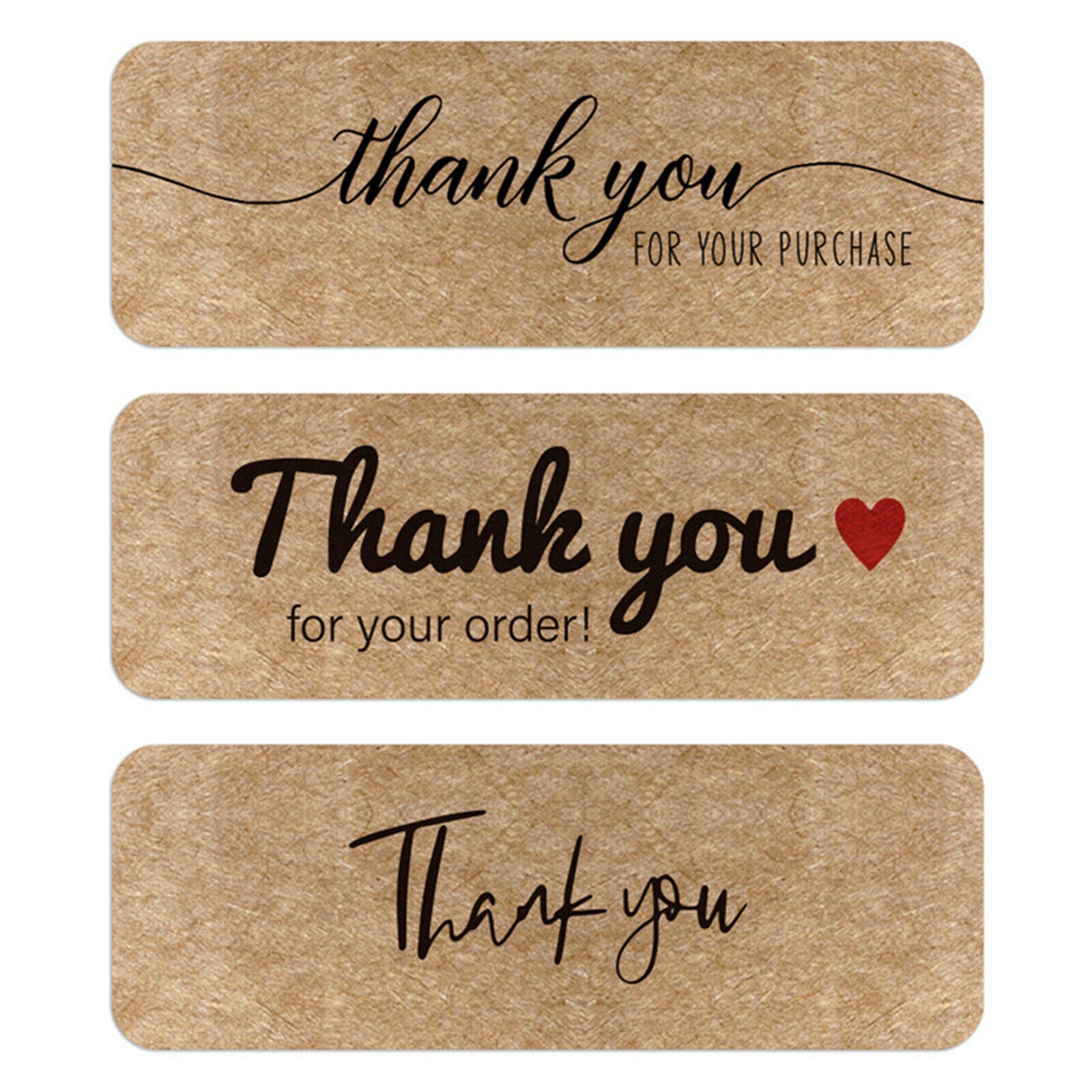 3Roll Thank You Stickers Sealing Labels for Shop Business Envelopes Birthday