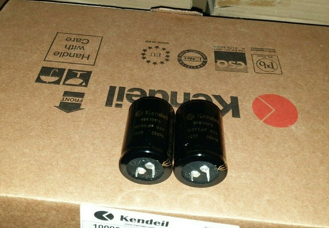 2PCS NEW KENDEIL 10000UF 63V 35x50mm CAPS AUDIO QUAD 405 UPGRADE NAIM AMP !