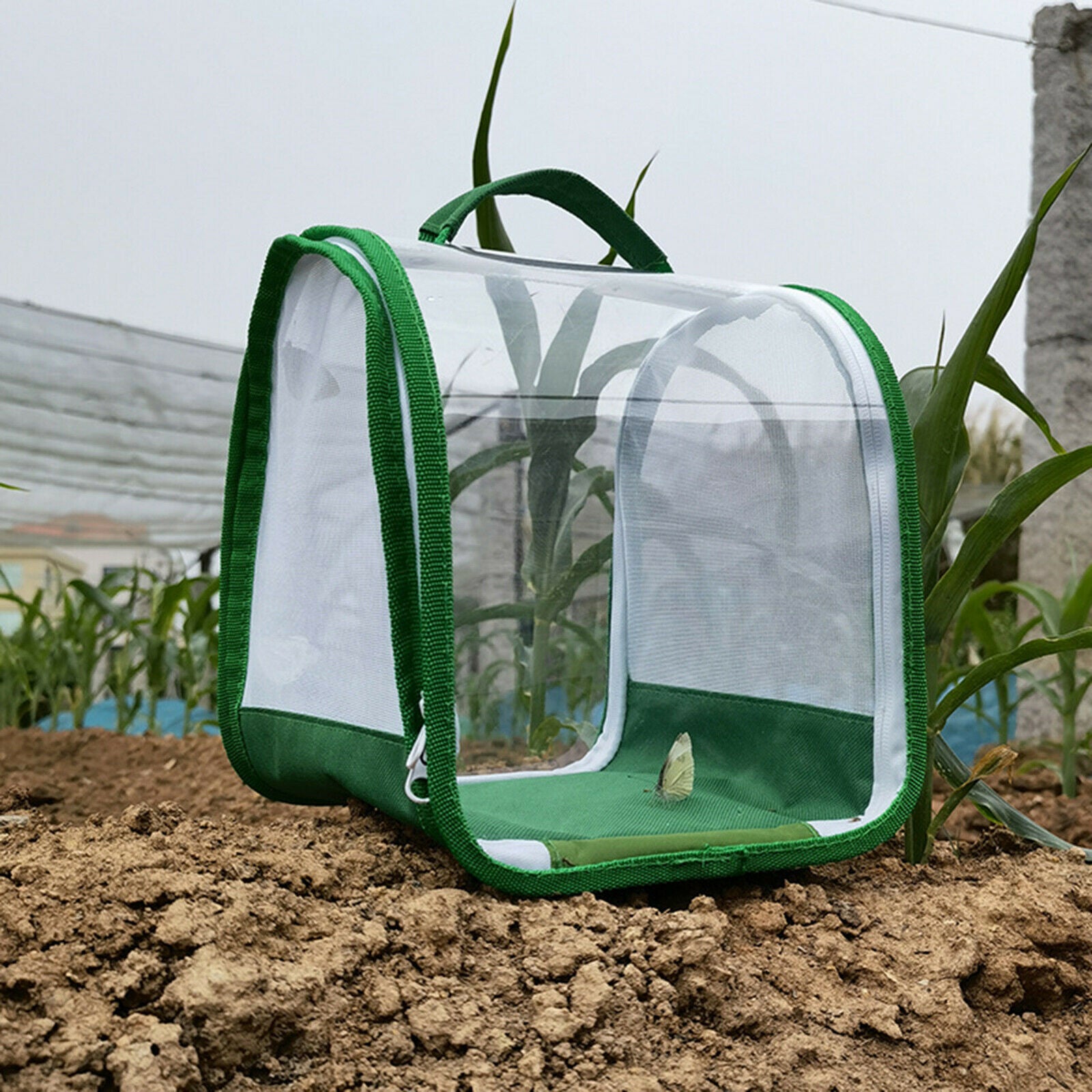 Insect and Butterfly Habitat Cage Flying net Handle Easier for Clean Critter