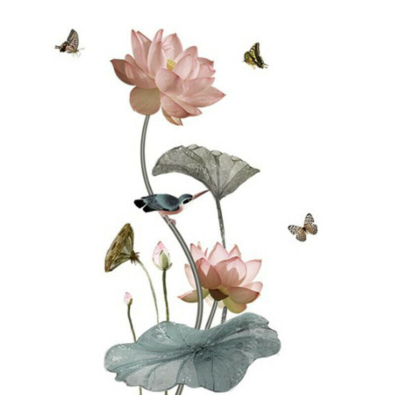 Lotus Wall Stickers Large Decorative Stickers Living Room Home DecorYXDD