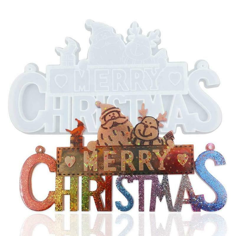 Christmas Letter Listing Decoration Silicone Mold for DIY Craft Jewelry Tool