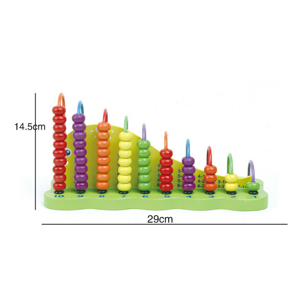 Kids Maths Learning Counting Abacus Mathematical Toys Bright Rainbow Color