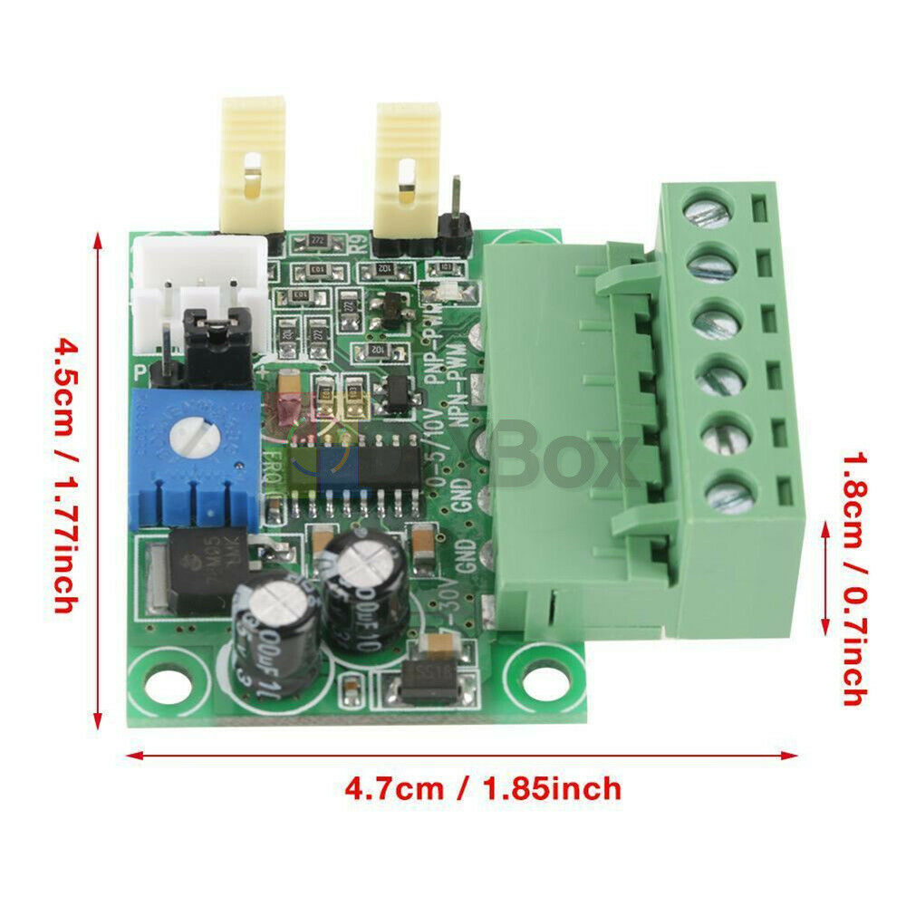 0-5V/0-10V to 0-100% 2-20KHZ Voltage to PWM Signal Converter Module Analog Input