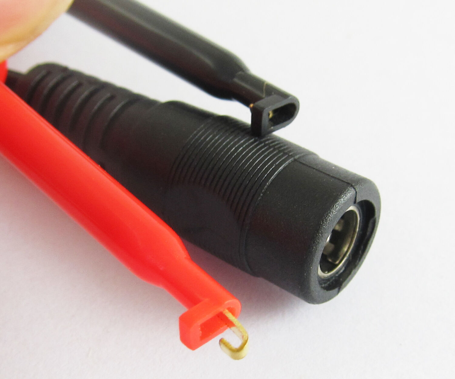 10set Large Round Test Hook to 2.1x5.5mm 2.1mm DC Female DC Power Cable 30cm/1Ft