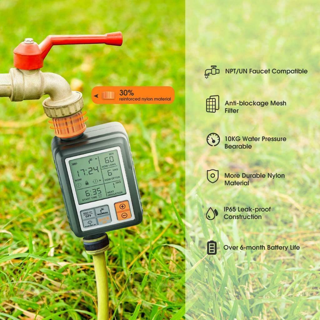 Programmable Water Timer Watering System Sprinkler Timer for Garden Lawn