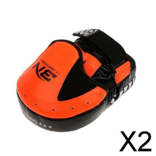 2X Boxing Punching Pad Kicking Fighting Muay Thai MMA Hand Target Mitts Orange