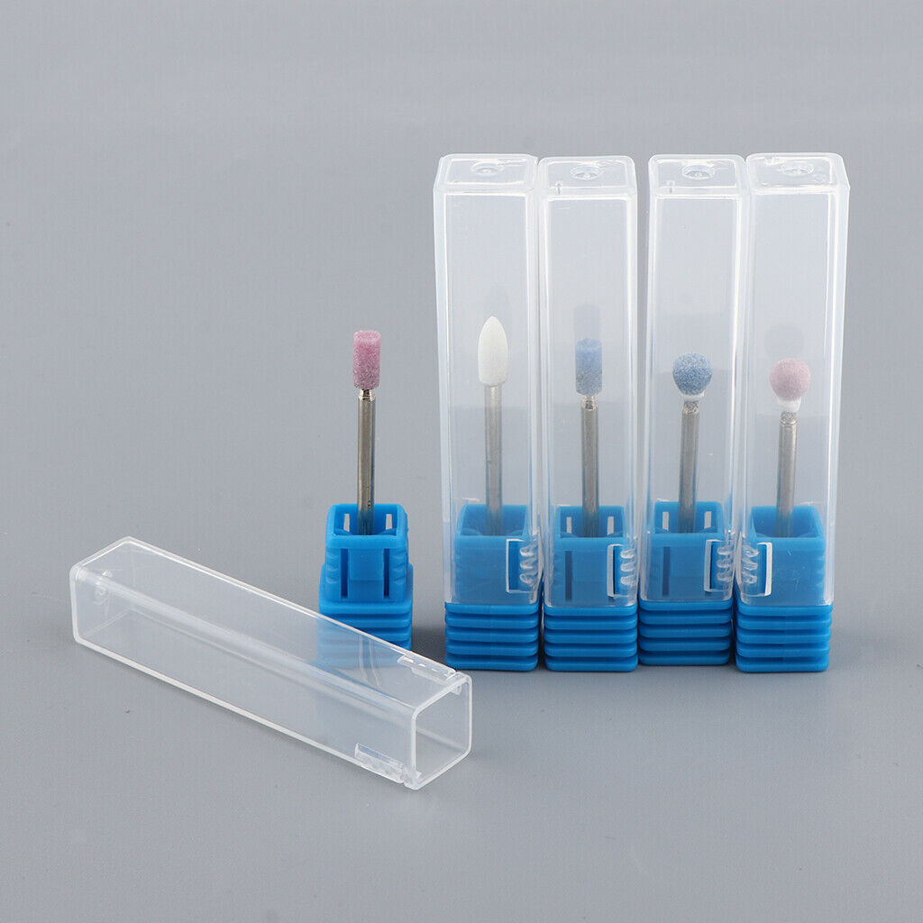 5 Pieces Portable Nail Drill Bits Nails Gel Remove Polishing Tool Grinding Head