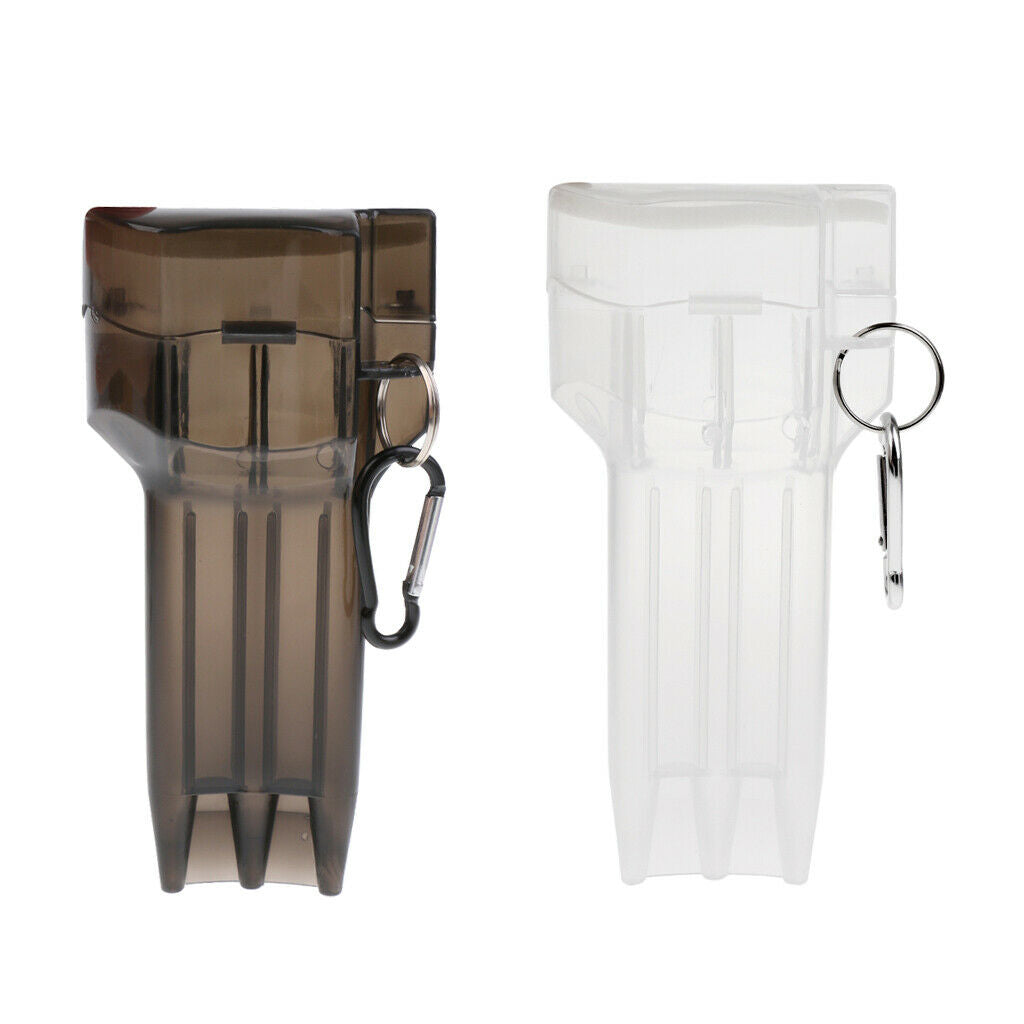 2Pcs Portable Darts Storage Box Plastic Dart Case with Lock Buckle