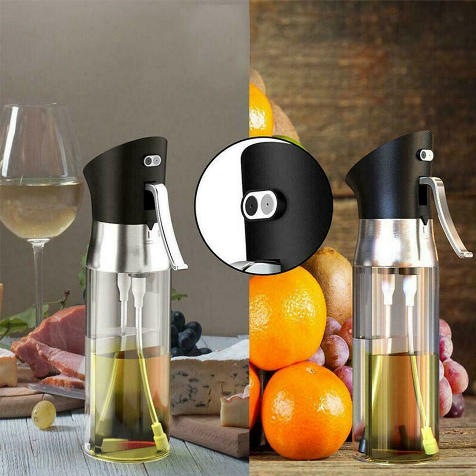 2-In-1 Olive Oil Sprayer Bottle Oil Dispenser w/   for Cook Baking Kitchen
