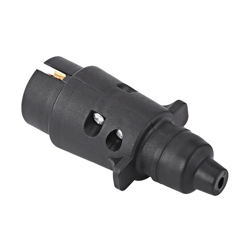 Plastic 7Pin 12V Trailer Plug Socket Wiring Connector Adapter Black Towing Qx