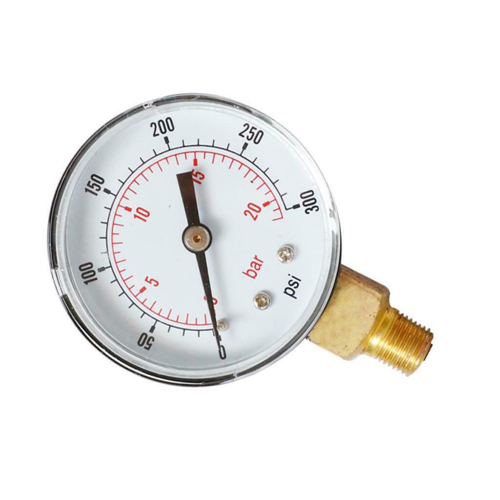 Air Pressure Gauge for Oil Gas Water TS-Y504 0-300psi 0-20bar 1/4BSPT Thread