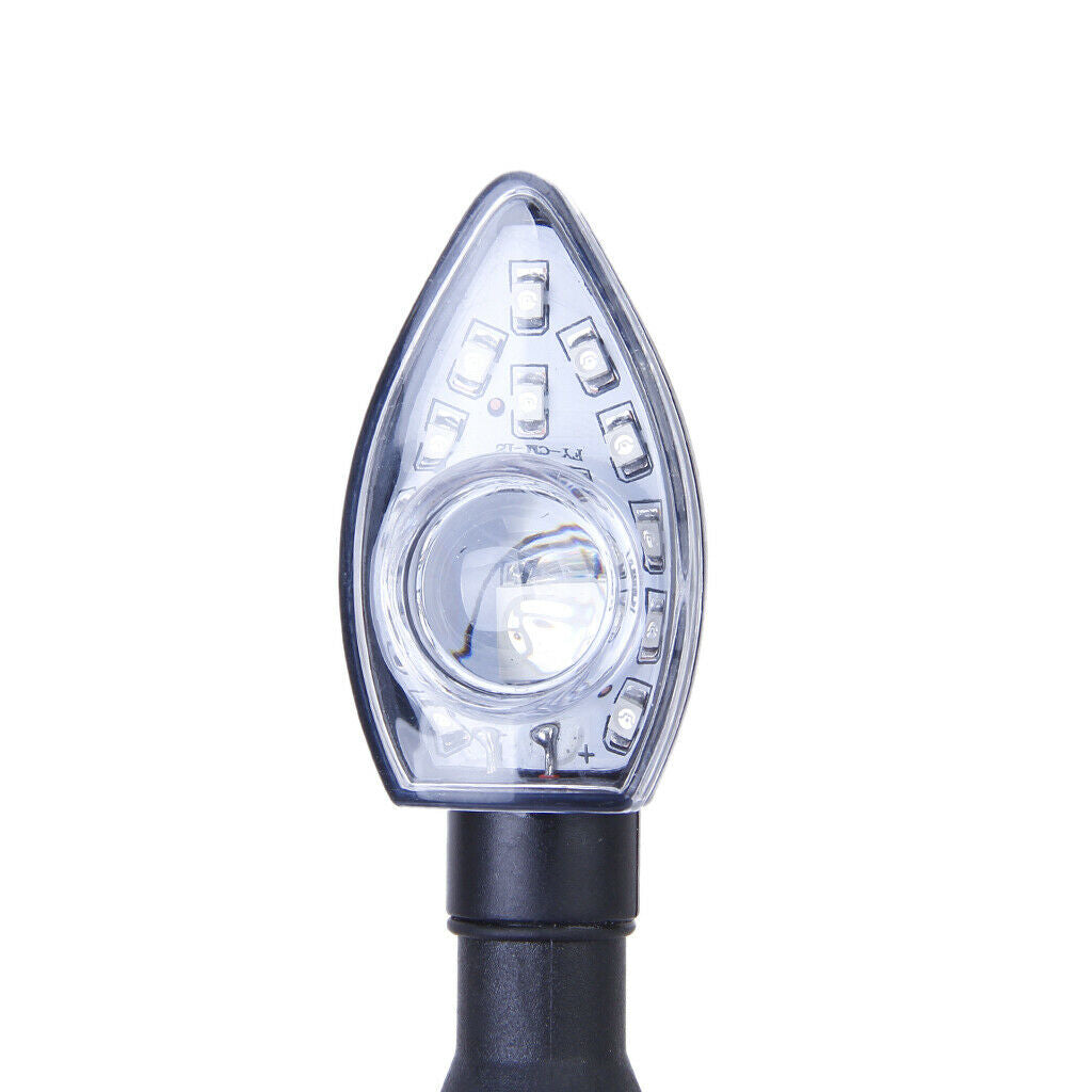 2x 12-Led Optical Lens Bulbs Motorbike Motorcycle Turn Signal Indicator Light