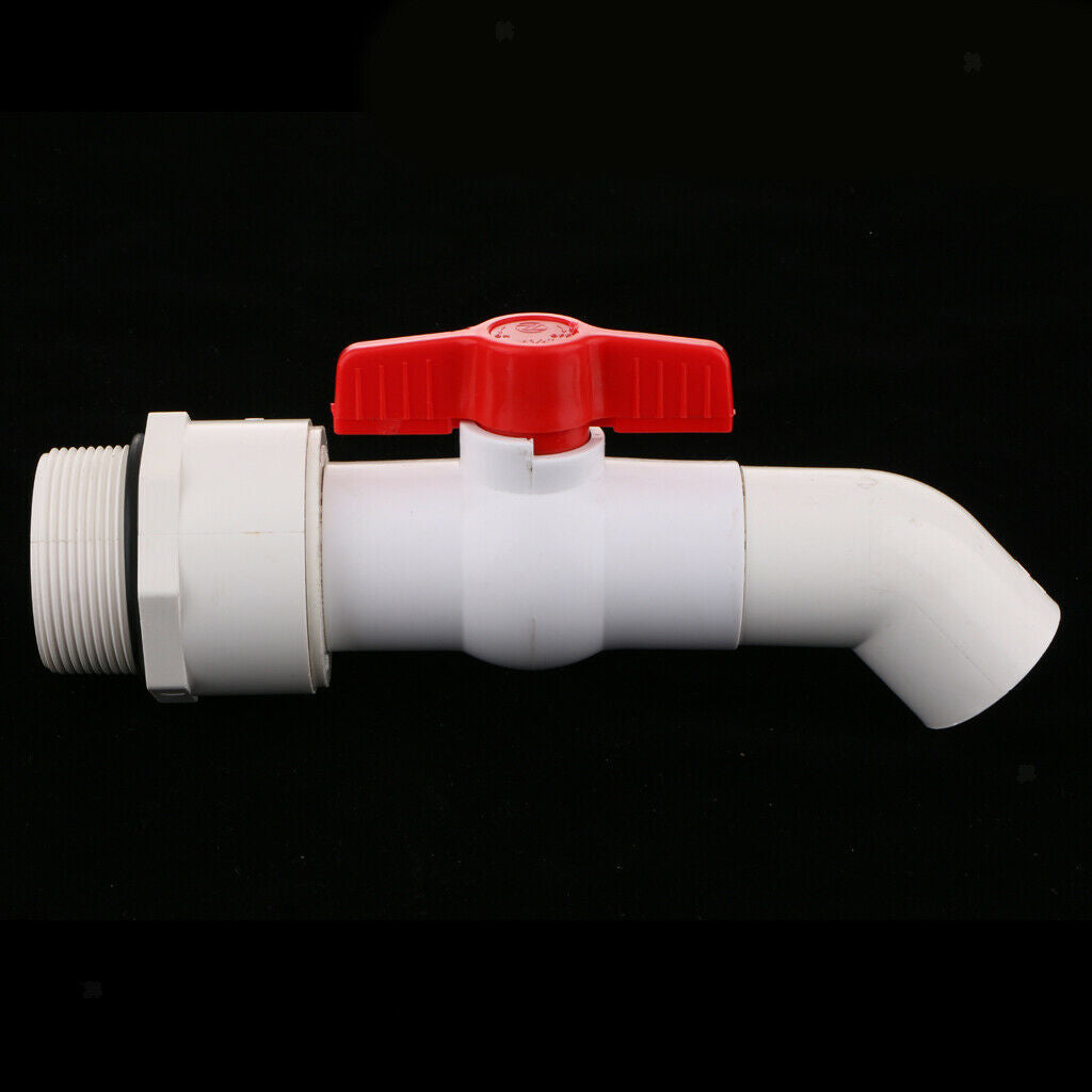 45 Degree UPVC Ton Barrel Replacement Outlet Tap for Oil Water 40mm Outlet