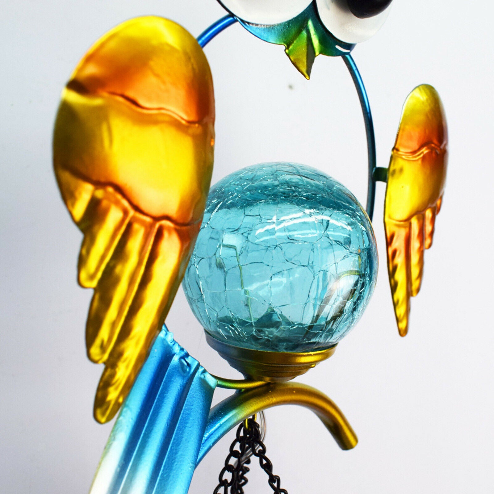 Owl Solar Wind Chime Wind Bell LED Lamp Indoor Garden Lawn Decor Craft