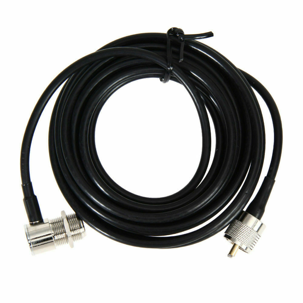 Antenna Connector Coaxial Extend Cord Cable 5M 16ft for Car Radio Walkie Talkie
