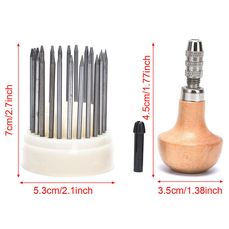 23pcs Bead Grain Tool Set with Graver Wood Handle Diamond Setting Jewelry To:_DD